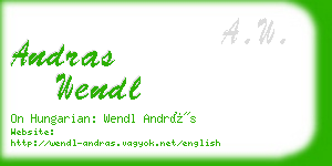 andras wendl business card